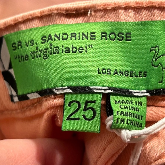 Sandrine Rose x Free People Super Flare Denim Jeans Petal Pink Size 25 - NWT - Picture 11 of 13